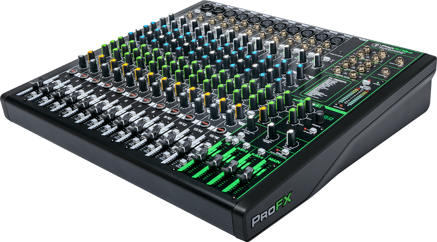 Mackie MCK-2051302-00 ProFX16v3 16 Channel 4-bus Professional Effects Mixer with USB