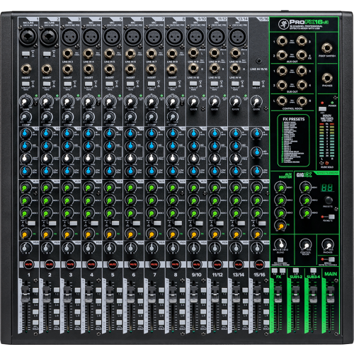 Mackie MCK-2051302-00 ProFX16v3 16 Channel 4-bus Professional Effects Mixer with USB