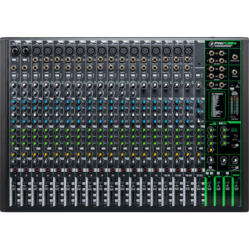 Mackie MCK-2051303-00 ProFX22v3 22 Channel 4-bus Professional Effects Mixer with USB