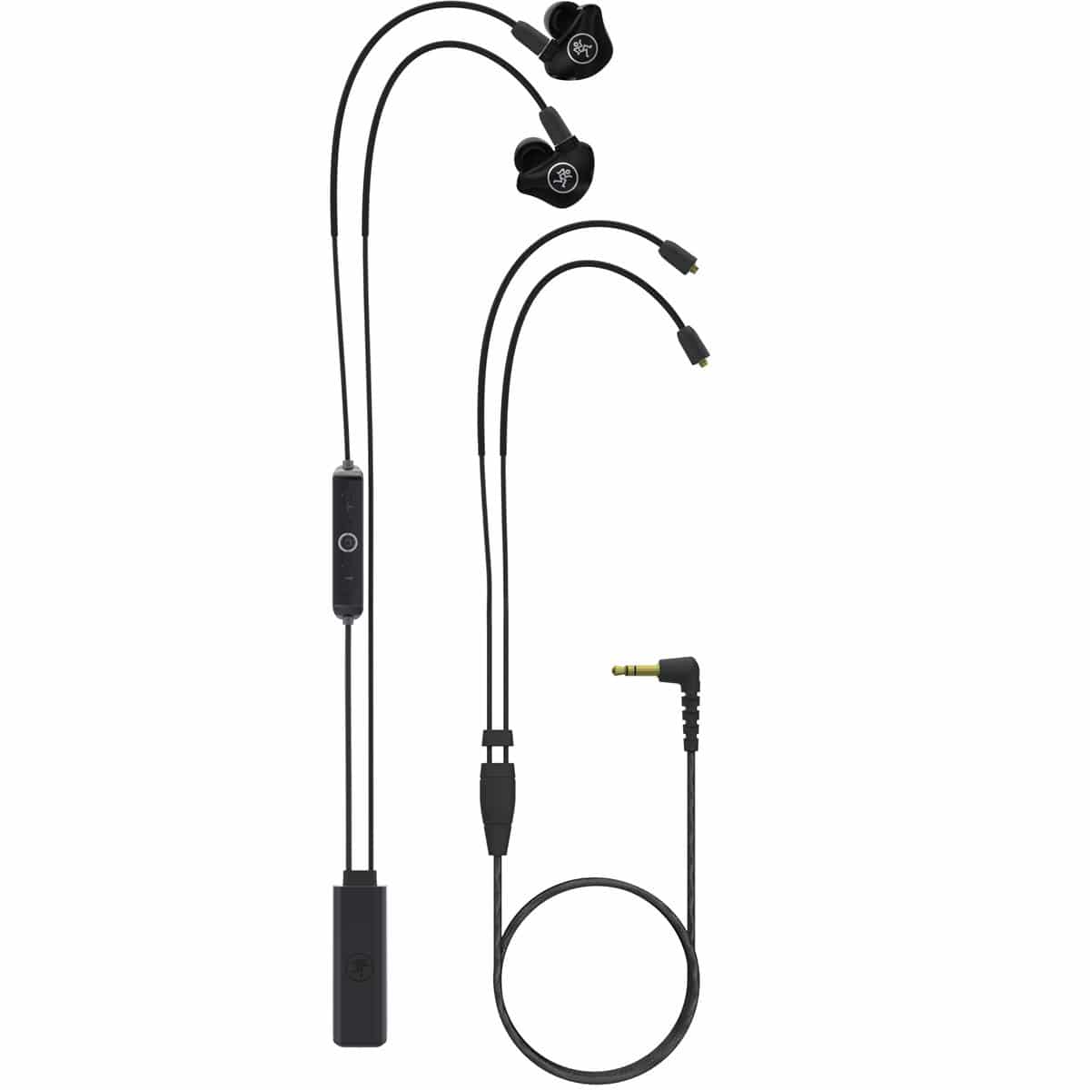 Mackie MCK-2052042-00 MP-220 BTA Dual Dynamic Driver Professional In-Ear Monitors with Bluetooth(R) Adapter