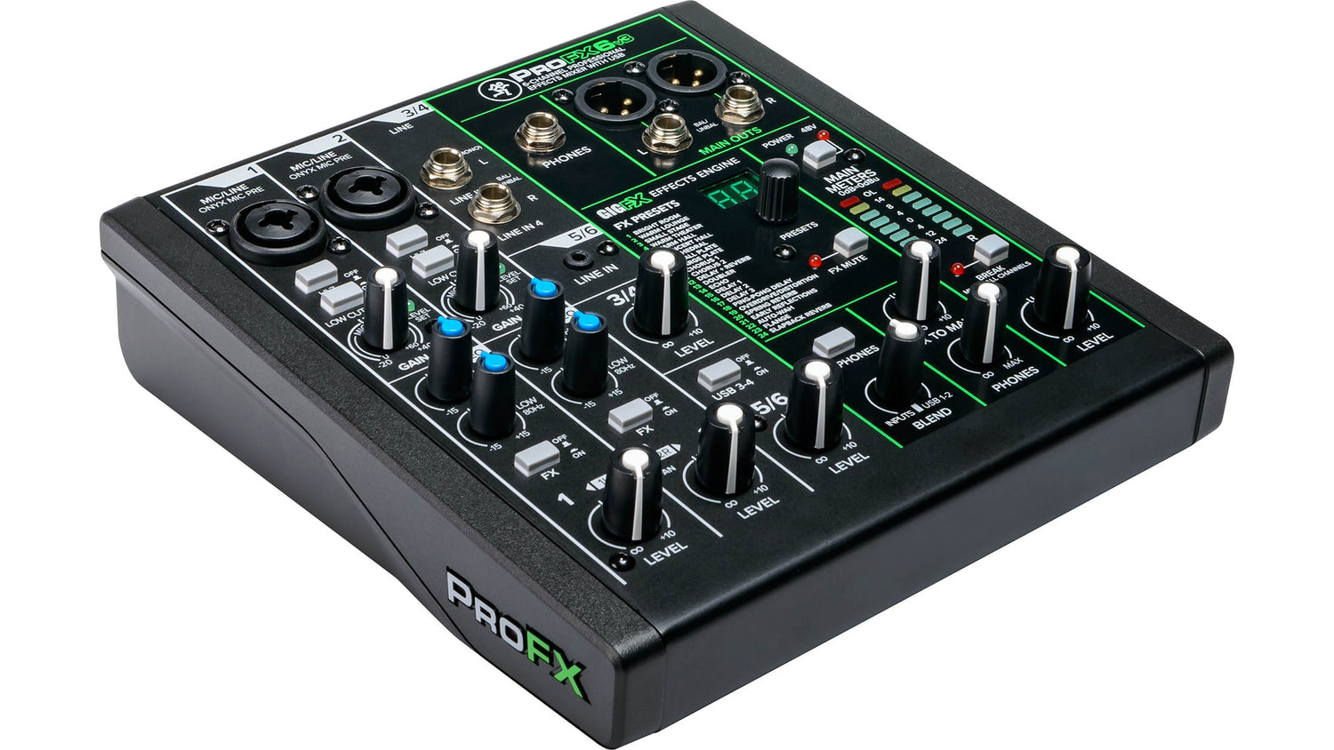 Mackie MCK-2052136-00 Peformance bundle w/ ProFX6v3 effects mixer with USB, two EM-89D dynamic mics and MC-100 headphones