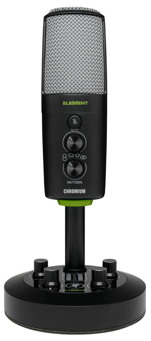 Mackie MCK-2053038-00 CHROMIUM Premium USB Condenser Microphone with Built-in 2-Channel Mixer