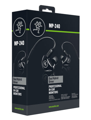 Mackie MP-240 BTA Dual Hybrid Driver Professional In-Ear Monitors with Bluetooth(R) Adapter