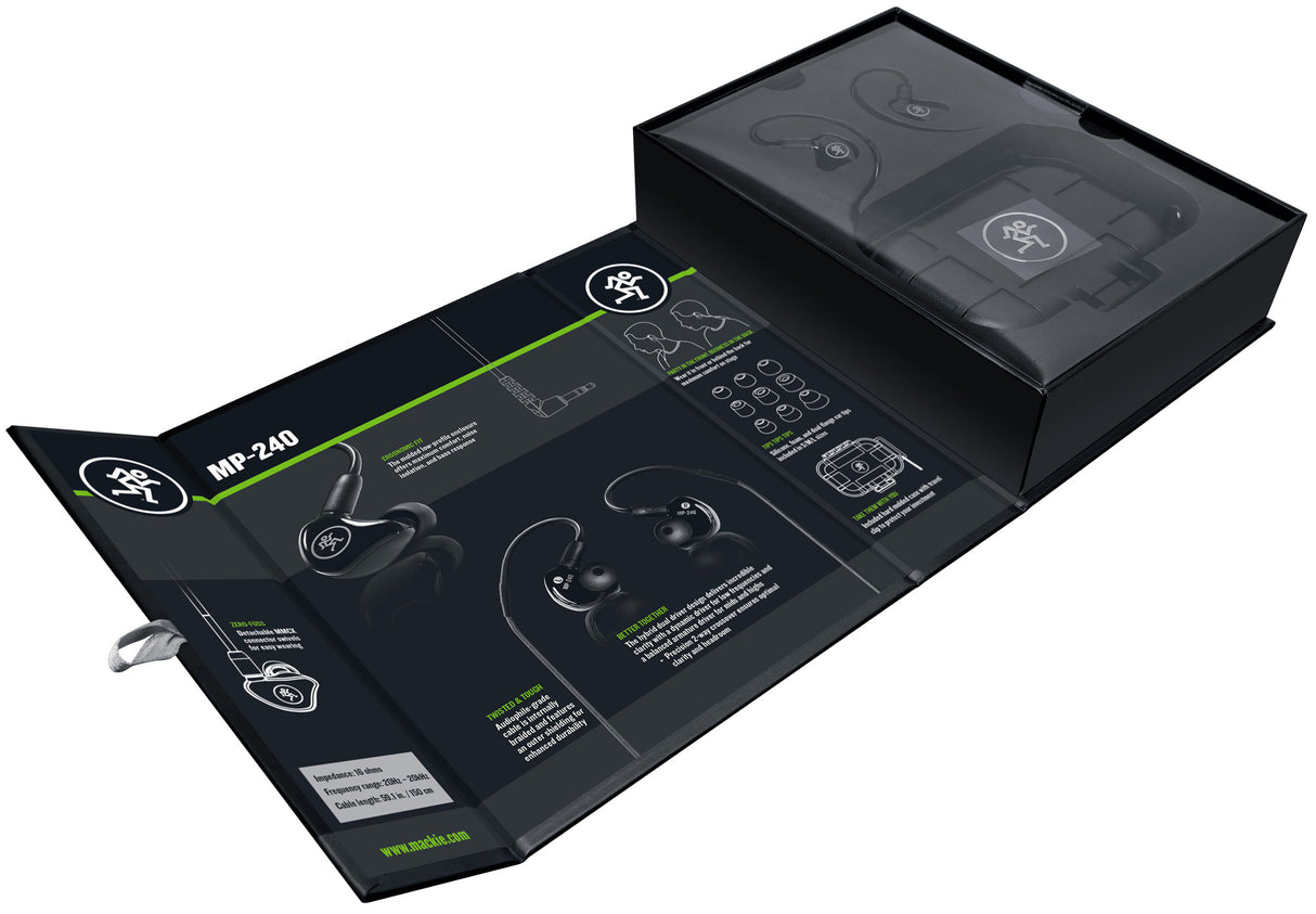 Mackie MP-240 Dual Hybrid Driver Professional In-Ear Monitors