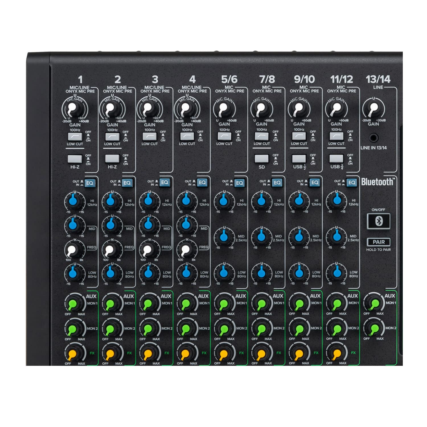 Mackie Onyx12 12-Channel Premium Analog Mixer with Multi-Track USB
