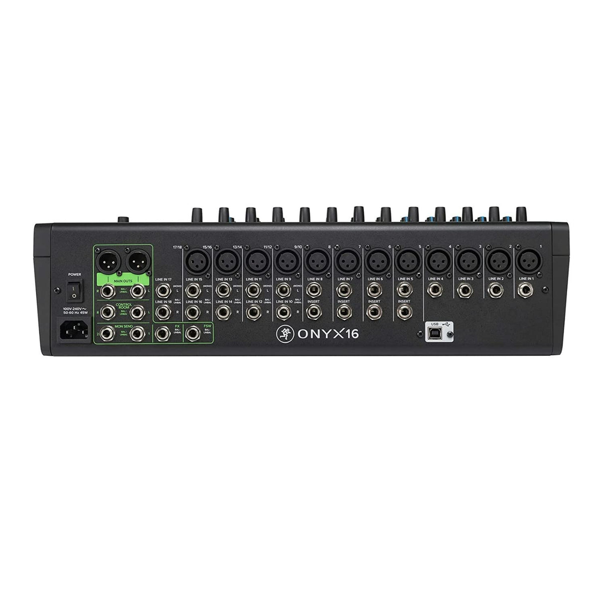 Mackie Onyx16 16-Channel Premium Analog Mixer with Multi-Track USB