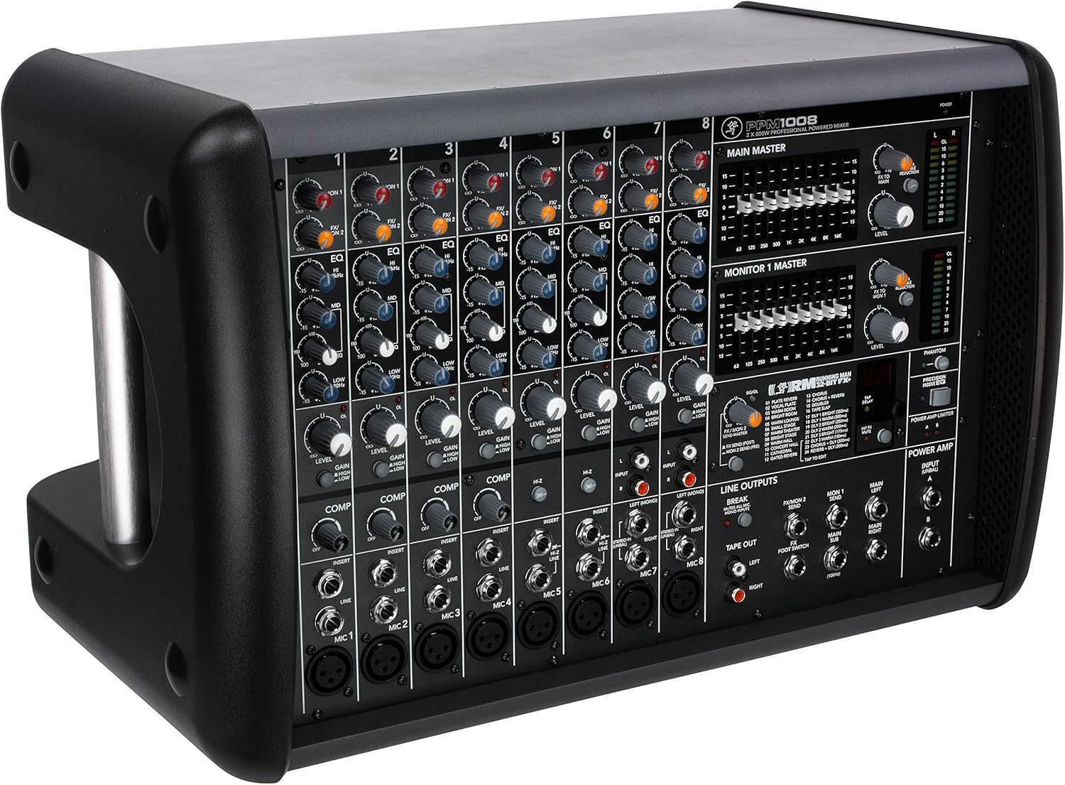 Mackie PPM1008 1600W 8-Channel Powered Mixer w/ Effects
