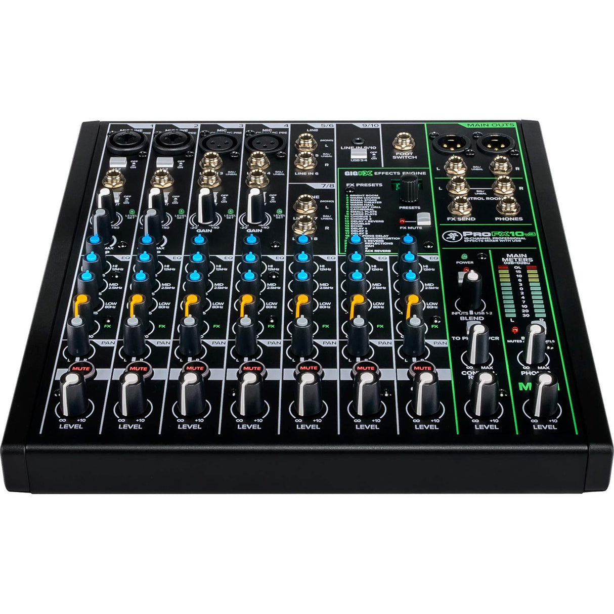 Mackie ProFX10v3 10-Channel Professional Effects Mixer w/ USB