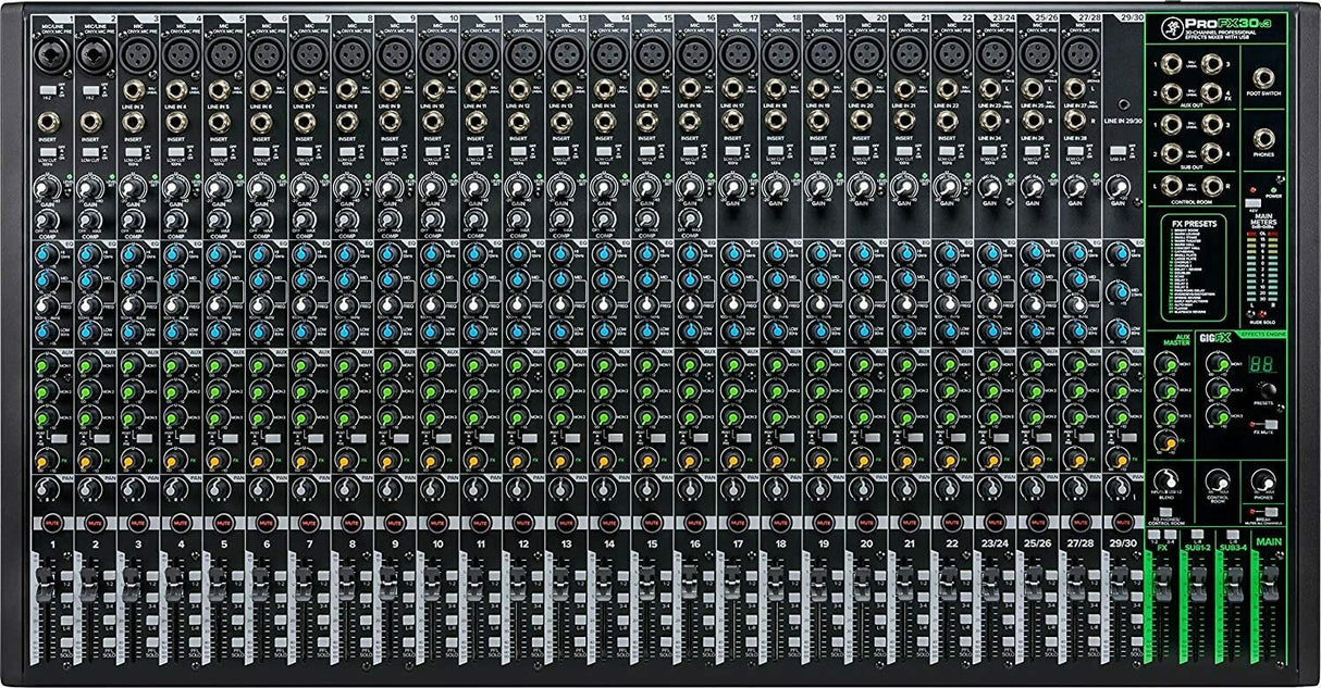 Mackie ProFX30v3 30-Channel 4-bus Professional Effects Mixer w/ USB
