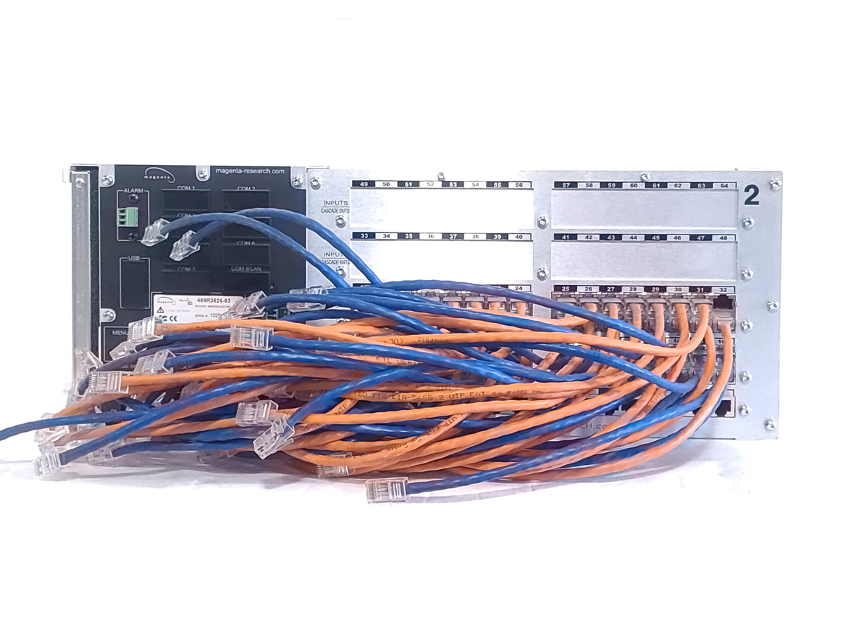 Magenta Bundle w/ (2) AMX NXD-700VI Touch Screen Panels, Magenta Mondo III, Morph-It 16 Slot Frame, (4) Multiview 500A Receivers, Magenta Multiview AK600 DP Receiver, Various Cables (On Pallet)
