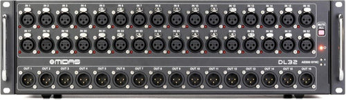 Midas DL32_US1 32 Input, 16 Output Stage Box - 32 Microphone Preamplifiers