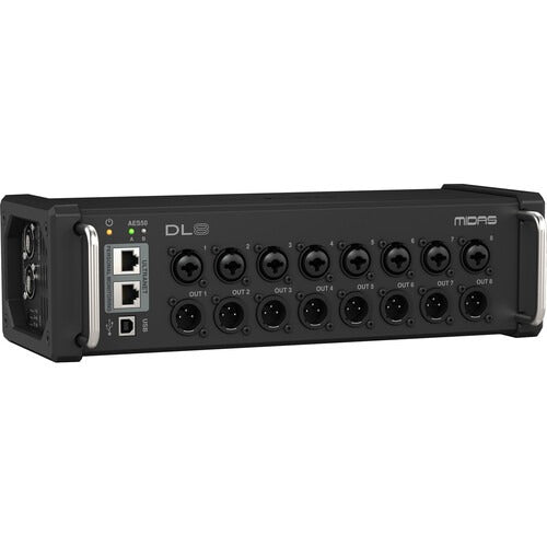 Midas DL8_US1 PoE-Powered 8 Input, 8 Output Stage Box with PRO Microphone Preamplifiers