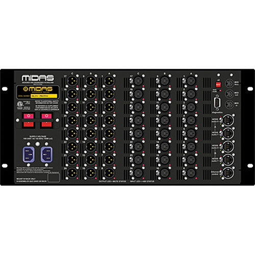 Midas DL231 24 Input, 24 Output Active Microphone Splitter with 2 Independent Midas Microphone Preamplifiers per Input