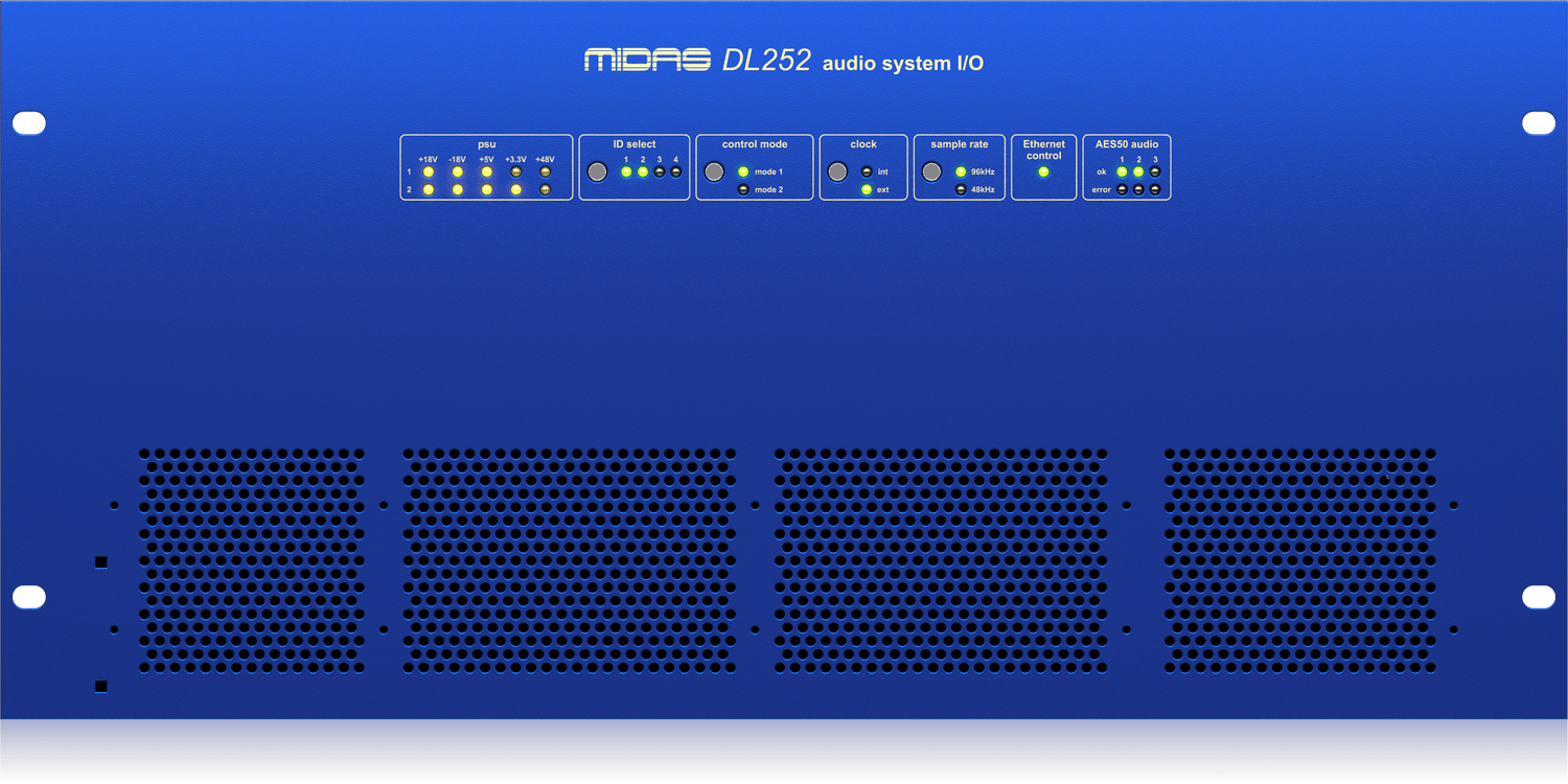 Midas DL252 16 Input, 48 Output Stage Box w/ 16 Midas Microphone Preamplifiers