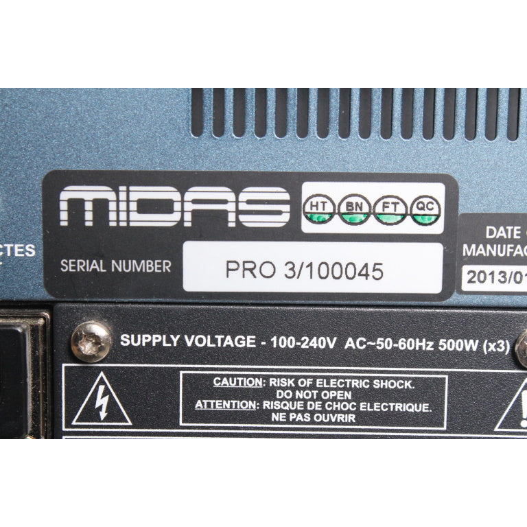 Midas PRO3-CC-IP Live Digital Console Control Centre with 56 Input Channels