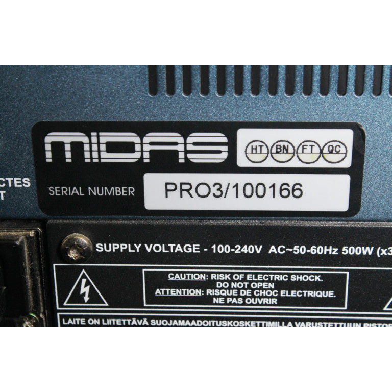 Midas PRO3-CC-TP Live Digital Console Control Centre with 56 Input Channels