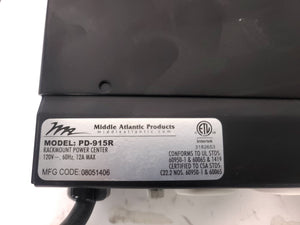 Middle Atlantic PD-915R Rackmount Power Conditioner
