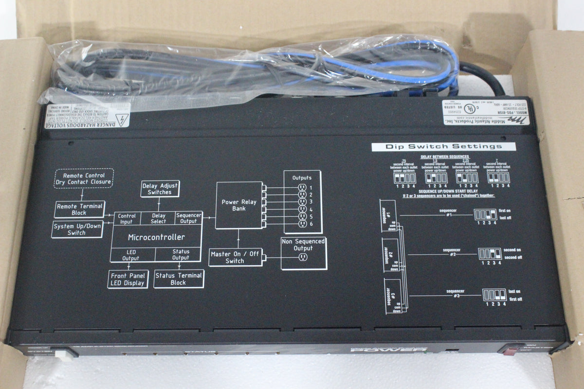Pds Rack Middle Atlantic PDS-615R 6OUT Sequenced Rackmount Power (In Original B ...