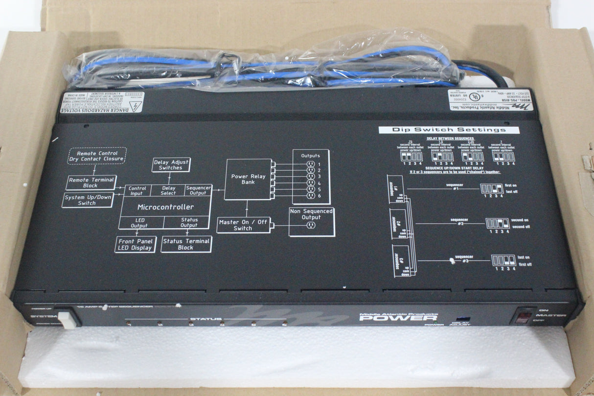 Middle Atlantic PDS-615R 6OUT Sequenced Rackmount Power (New-Open Box)