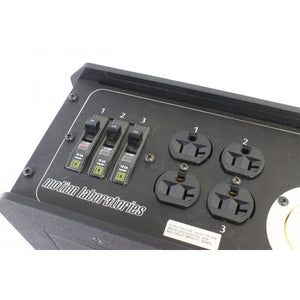 Motion Laboratories 1104-2-DD-050-0012 L14-30 In/Thru, Aux Edison Duplex @15A, (8) Edsion Duplex (Breakered @ 20A)