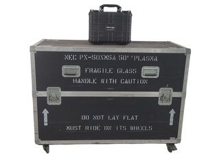 NEC PlasmaSync PX-50XM5A 50-Inch Plasma Monitor w/ (2) NEC PX-50SP1U Speakers in Wheeled Road Case