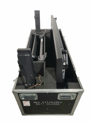 NEC PlasmaSync PX-50XM5A 50-Inch Plasma Monitor w/ (2) NEC PX-50SP1U Speakers in Wheeled Road Case