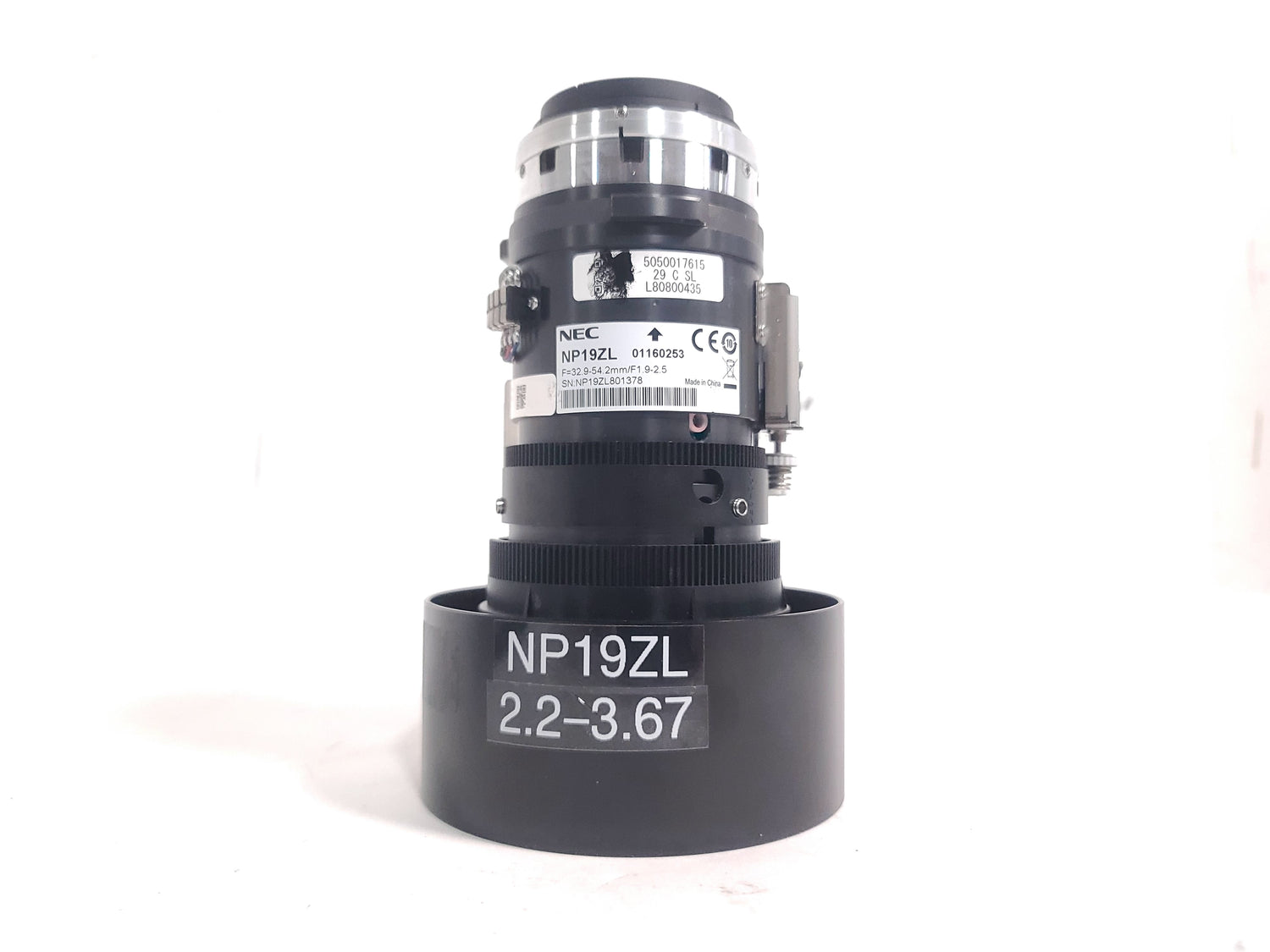 NEC NP19ZL 2.22–3.67:1 Projector Zoom Lens