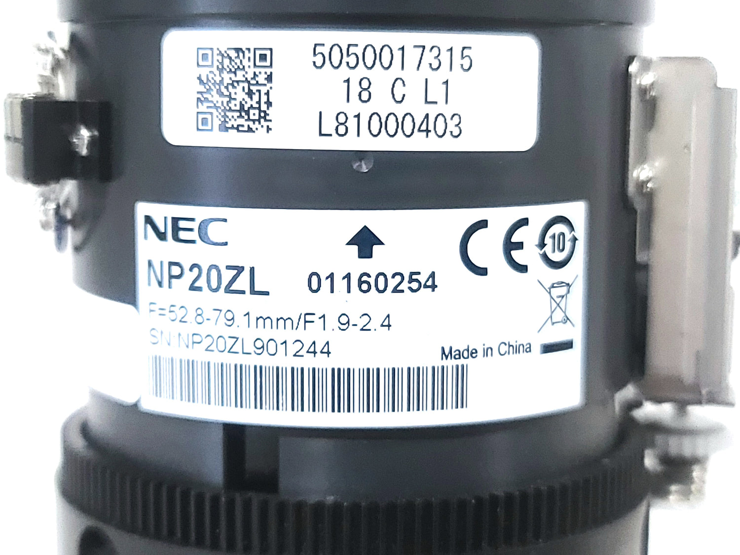 NEC NP20ZL 3.58–5.38:1 Projector Zoom Lens