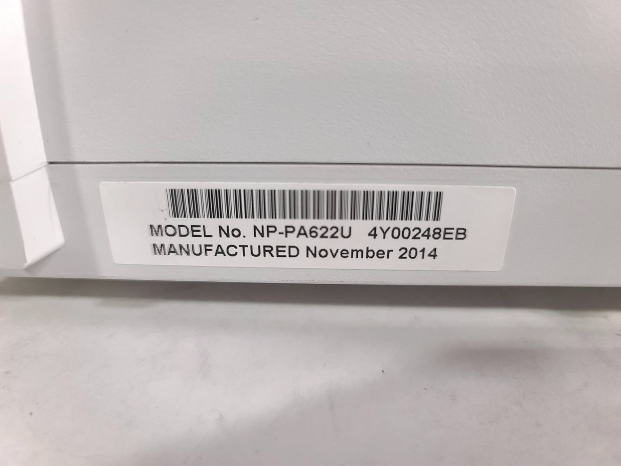 NEC PA622U Lumens 6,200 WUXGA 3LCD Projector (193 Hours) NO LENS