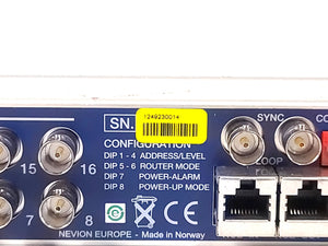 NEVION SUBLIME-V1616-CP ANALOG VIDEO ROUTER