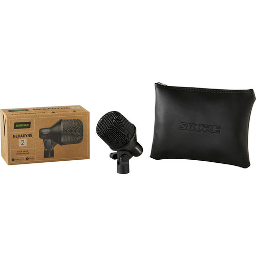 Shure Nexadyne 2 Supercardioid Dynamic Kick Drum Microphone, Black