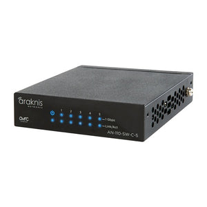 Araknis Networks AN-110-SW-C-5 110 Series Unmanaged+ Gigabit Switch, Compact Enclosure, 5-Ports, Rear Facing Ports