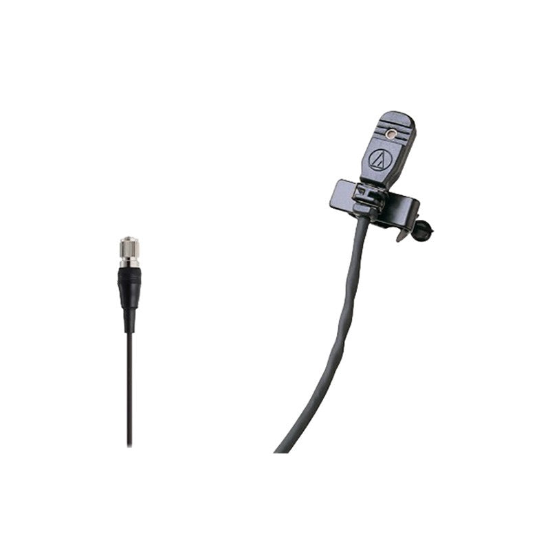 Audio-Technica MT830cH Omnidirectional Lavalier Microphone for Wireless (Black, Hirose 4-Pin cH-Style Connector)