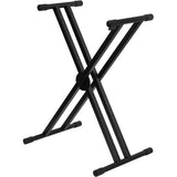 On-Stage KS7291 ERGO-LOK Double-X Keyboard Stand with Welded Construction