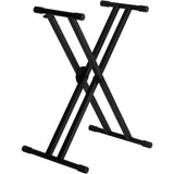 On-Stage KS7291 ERGO-LOK Double-X Keyboard Stand with Welded Construction