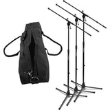 On-Stage MSP7703 On-Stage MSP7703 Three Euro Boom Mic Stands with Bag