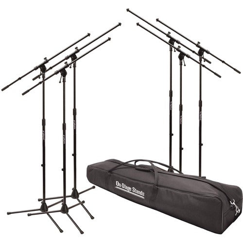 On-Stage MSP7706 Six Euro Boom Mic Stands with Bag
