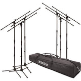 On-Stage MSP7706 Six Euro Boom Mic Stands with Bag