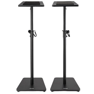 On-Stage SMS7500B Wood Studio Monitor Stands (Black, Pair)