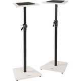 On-Stage TMP-SMS7500W Wood Studio Monitor Stands (White, Pair)