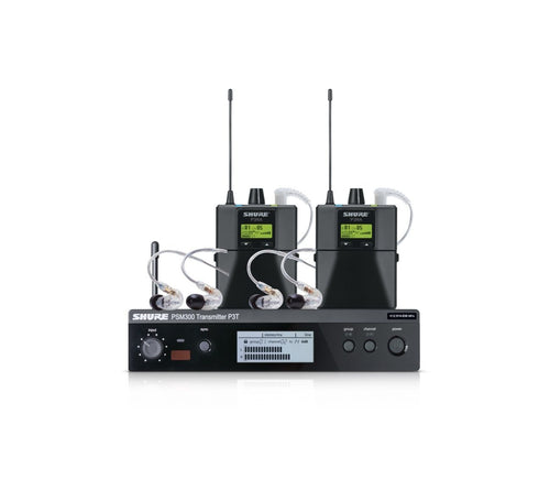 Shure PSM 300 Twin-Pack Pro Wireless In-Ear Monitor Kit (H20: 518 to 542 MHz)