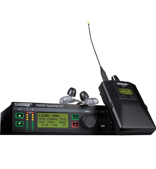 Shure PSM 900 Wireless Personal Monitor System with SE425-CL Earphones (Clear, G7: 506 to 541 MHz)
