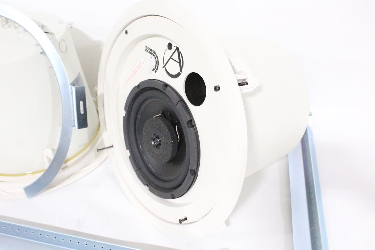Pair Of Atlas Sound FAP82T Coaxial In-Ceiling Speakers
