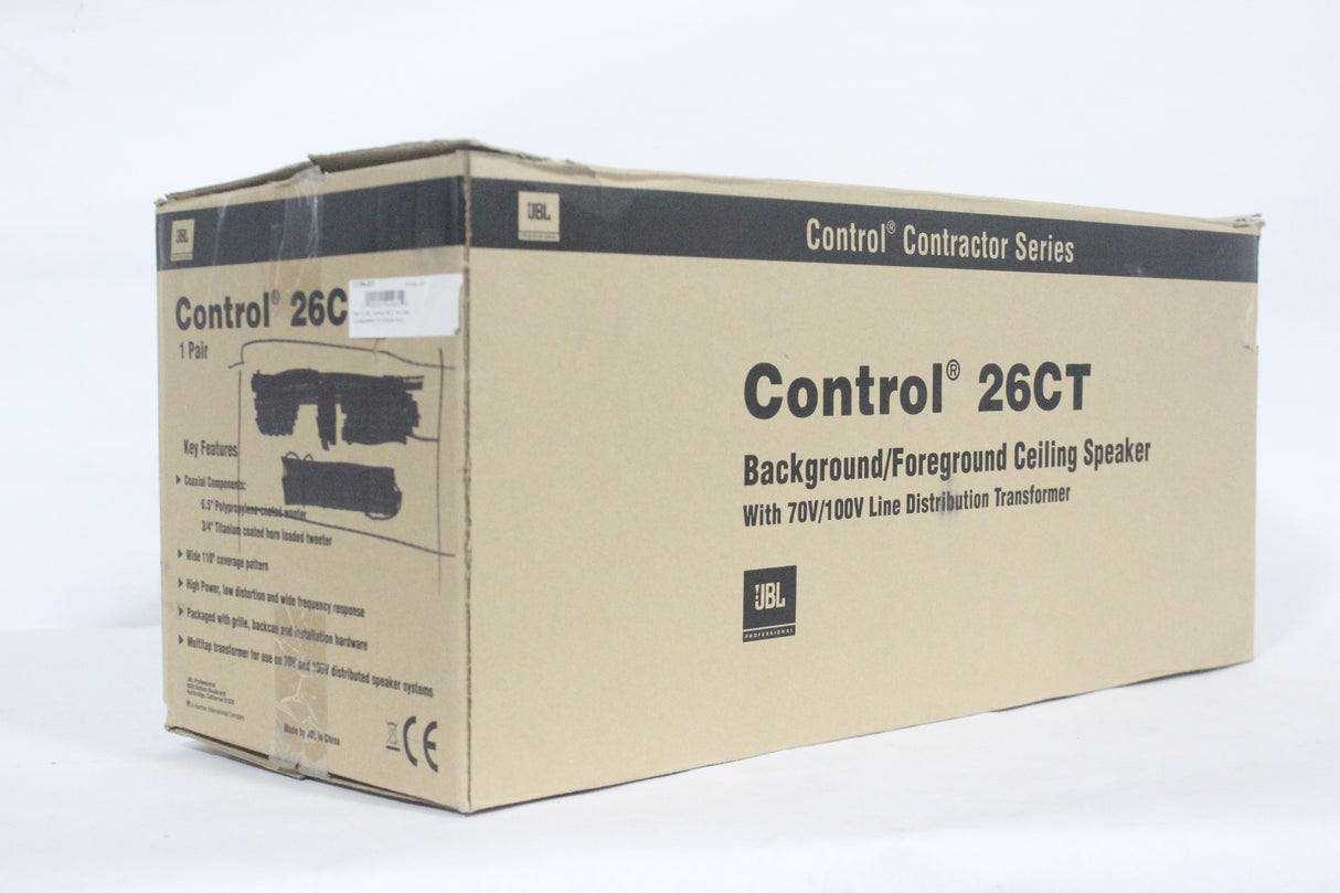 Pair Of JBL Control 26CT Two-Way Loudspeakers (In Original Box)