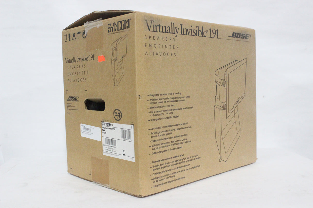 Pair of Bose Virtually Invisible 191 In-Wall Passive Speakers (In Original Box)