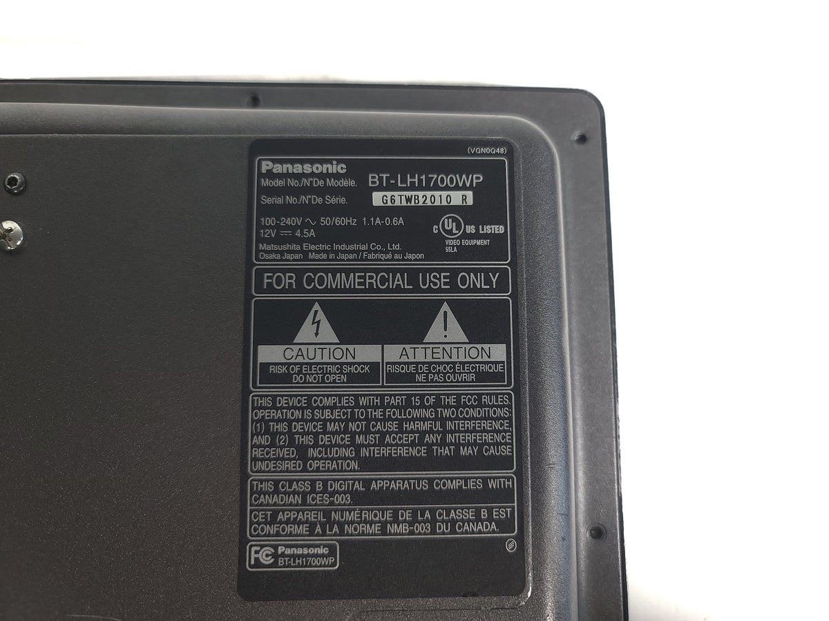 Panasonic BT-LH1700WP LCD MONITOR in Soft Carry Case