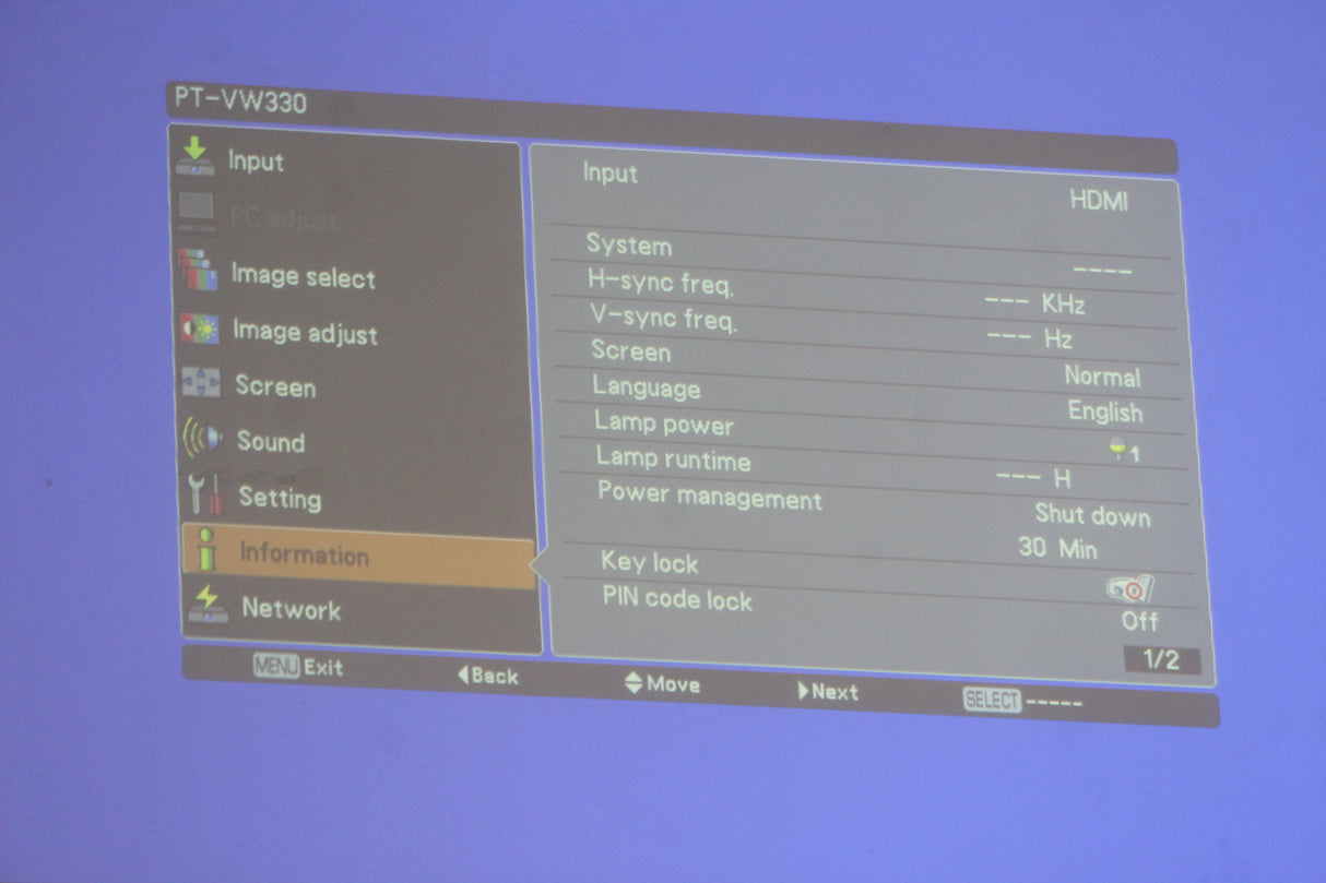 Panasonic PT-VW330OU WXGA LCD Projector