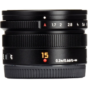Panasonic H-X015K LUMIX G LEICA DG SUMMILUX H-X015K Lens 15mm F1.7 ASPH