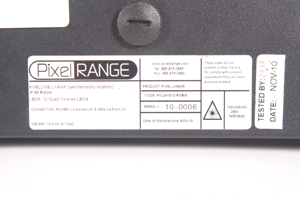 Pixel Range PXL24-Q12-RGBW Pixel Linear LED Batten Light w/ Mounting Bracket