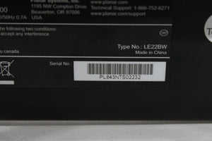 Planar Helium PCT2235 22" Full HD Resolution LCD Touch Screen Monitor